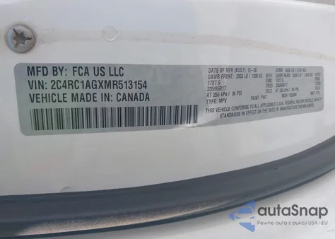 2021 Chrysler Voyager L z USA, uszkodzony, nr VIN 2C4RC1AGXMR513154